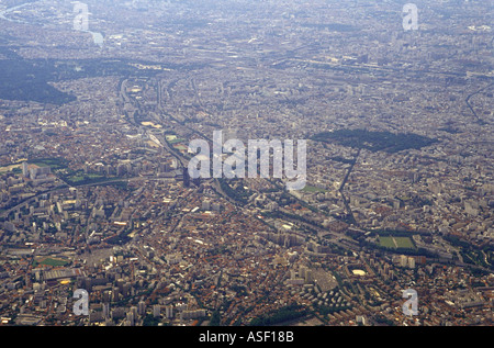 Ein Blick auf Paris von oben Stockfoto