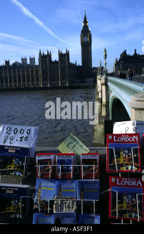 Big Ben und dem House Of Commons aus über die Themse Stockfoto