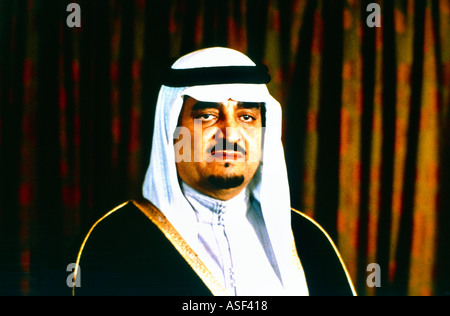 Saudi-Arabien König Fahd bin Abdulaziz Al Saud regierte 1982 bis 2005 Stockfoto
