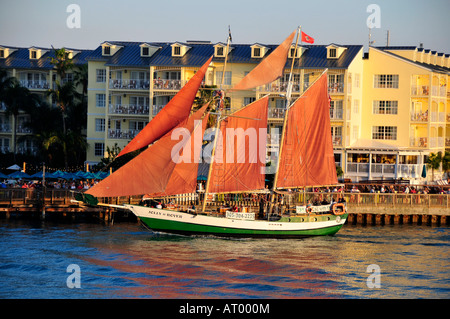 Key West Florida Tall Ship Segelboote Kreuzfahrt Hafen Stockfoto