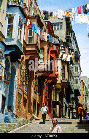 Bunte Straße in Sultanahmet, Istanbul Türkei Stockfoto