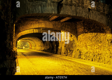 Unterirdische Auto Straße in der kolonialen Bergbau Stadt Guanajuato Mexiko Stockfoto