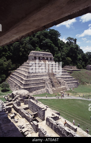 Tempel der Inschriften Palenque Mexiko Stockfoto