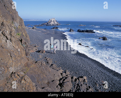 Ein Blick auf die schroffe und felsige Pazifik Küste von Oregon in der Nähe von Newport Oregon Stockfoto