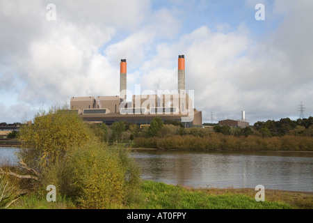 Kohle und Gas gefeuert Huntly Kraftwerk-Neuseeland Stockfoto