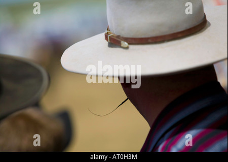 Cowboys sehen Sie sich die Veranstaltungen im Jordan-Tal Rodeo jedes Jahr am dritten Wochenende im Mai statt Stockfoto