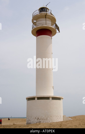 Leuchtturm im Delta del Ebro Stockfoto