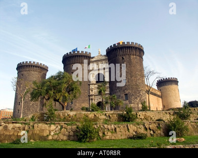 Maschio Angioino, Castel Nuovo, Platz Piazza Municipio in Neapel, Kampanien, Italien Stockfoto