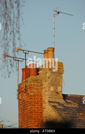 Schornstein und Stapel Stockfoto
