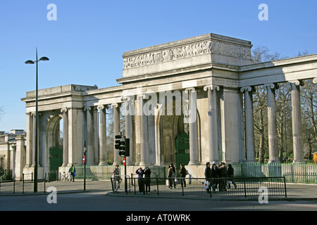 Hyde Park-Bildschirm, der Süd-Ost-Eingang zum Hyde Park in London Hyde Park Corner Stockfoto