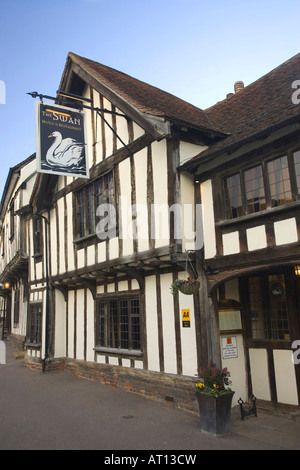 Die berühmte Swan Hotel und Restaurant in Lavenham, Suffolk, UK, 2008 Stockfoto