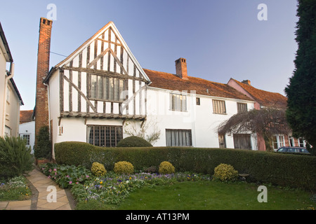 traditionelle Holz-Rahmen Haus in der High Street in Lavenham, Suffolk, UK, 2008 Stockfoto