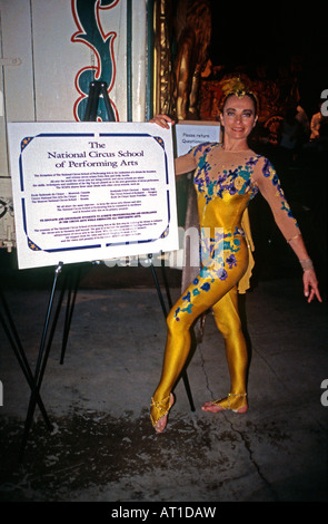 Dolly Jacobs, Zirkus Acrobat und co-Gründer von The National Circus School of Performing Arts, Sarasota, Florida, USA Stockfoto