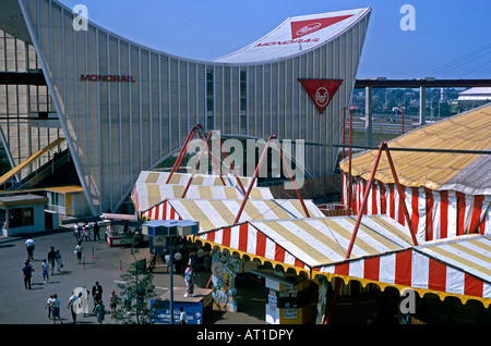 Monorail-Station für die Schleife in Unterhaltung Bereich der New Yorker Weltausstellung 1964-5 Stockfoto