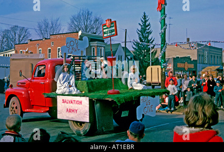 Heilsarmee Parade float, Charlotte, Michigan, 1962 Stockfoto