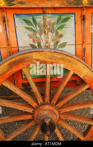 Detail des antiken Waggons, Toskana, Italien Stockfoto