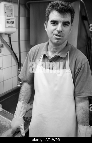 Aufnahme in Restaurantküche Sofiero in Helsingborg, Schweden. Leicht körnig. FÜR DEN REDAKTIONELLEN GEBRAUCH BESTIMMT. Stockfoto