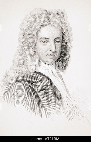 Daniel Defoe, 1660-1731. Englischer Händler, Schriftsteller, Journalist, Pamphleteer und Spion. Stockfoto