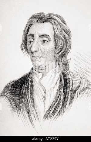 John Locke, 1632 - 1704. Englischer Philosoph und Arzt, der die Schule des Empirismus gründete Stockfoto