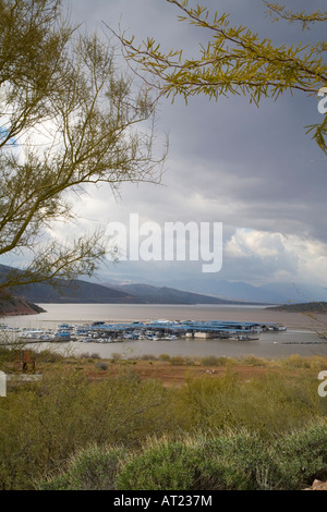 Theodore Roosevelt Lake, Teil des Systems der Wasserversorgung für Phoenix Stockfoto