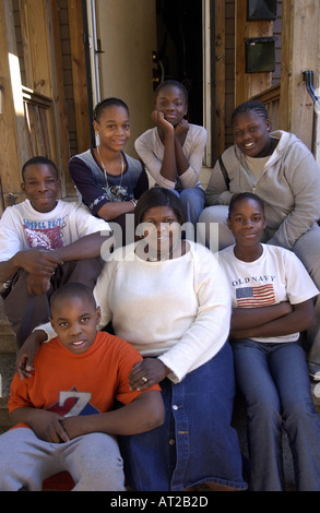 African American Familienporträt Stockfoto