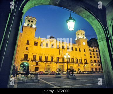 Alicante, Provinz Alicante Hauptstadt Costa Blanca. 18. Jahrhundert Barock-Rathaus Stockfoto