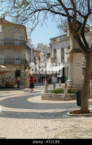 Praça Luis de Camoes Lagos Algarve Portugal Stockfoto