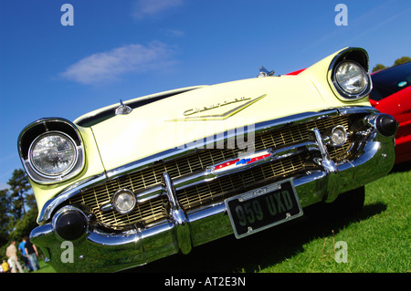 1957 Chevrolet Bel Air 2 Tür Sedan amerikanischer Oldtimer Stockfoto