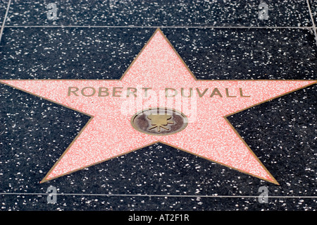 Robert Duvalls Stern auf dem Hollywood Walk of Fame Hollywood Kalifornien Stockfoto