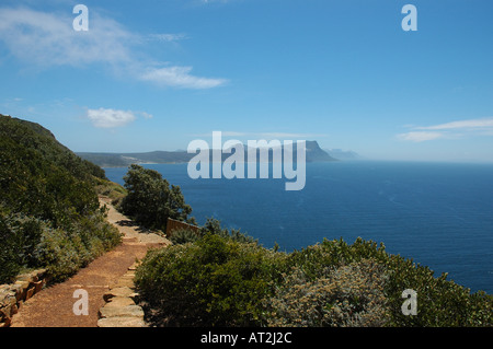 Blick über Meer am Cape Point im Kap der guten Hop Nature Reserve in Südafrika Stockfoto