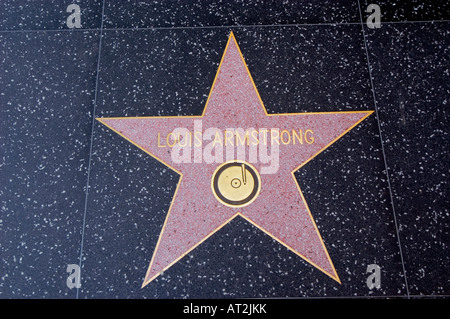 Armstrong Stern auf dem Hollywood Walk Fame Los Angeles Kalifornien Stockfoto