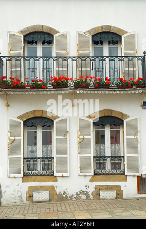 Fassade eines alten Hauses in Stadt von Carnac Süden Brittany France Stockfoto