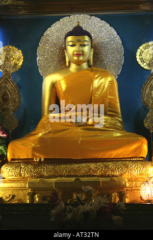 Statue von Buddha, Mahabodhi Tempel, Bodhgaya, Bihar, Indien Stockfoto