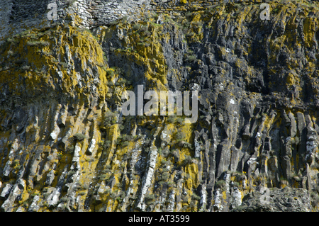 Frankreich Ardeche Mirabel Dorf basaltischen Felswand Stockfoto