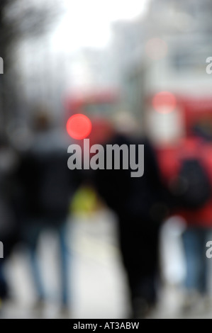 Aus Focus Bild der Oxford Street London nur zur redaktionellen Nutzung Stockfoto