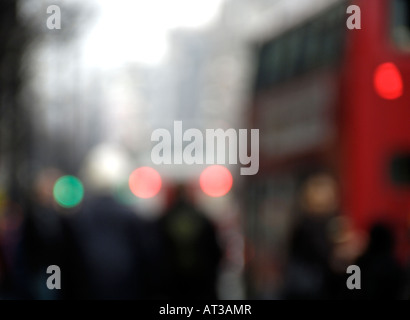 Aus Focus Bild der Oxford Street London nur zur redaktionellen Nutzung Stockfoto