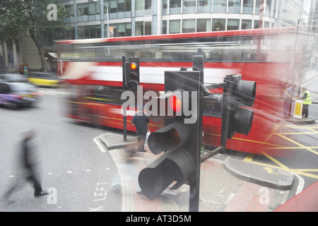 Einem roten Londoner bus Stockfoto