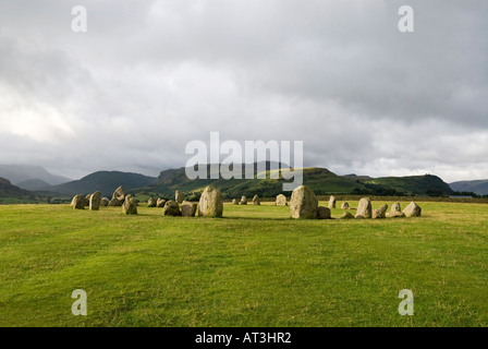 Castlerigg Stone Circle befindet sich in der Nähe von Keswick im Lake District Stockfoto