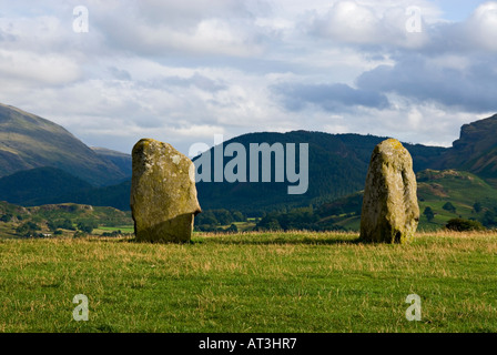 Castlerigg Stone Circle befindet sich in der Nähe von Keswick im Lake District Stockfoto