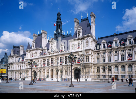 Hotel de Ville Paris Frankreich Stockfoto