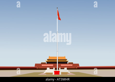 Peking, Platz des himmlischen Friedens Stockfoto