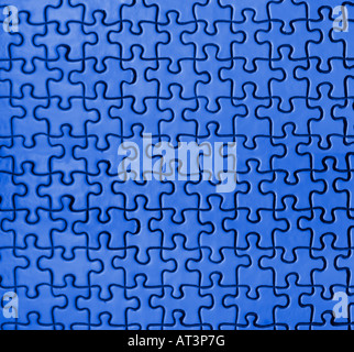 Puzzle-Stücke passen zusammen Detail montiert Stockfoto