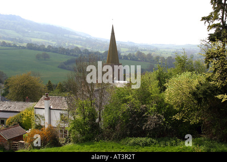 UK Herefordshire Grosmont Aussicht vom Burgturm Stockfoto