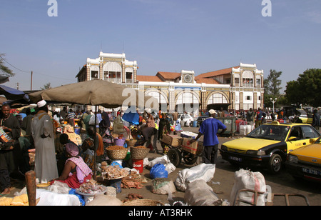 Senegal Dakar zum Hauptbahnhof und Markt Stockfoto