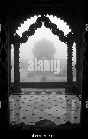 Kunstvoll geschnitzten Marmor Tempel und Heiligtum in Palitana, Gujarat, Indien Stockfoto