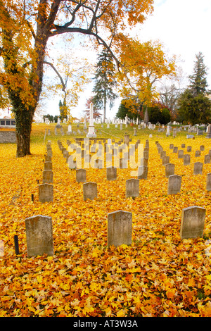 Konföderierte Soldaten s Gräber auf dem Elmwood Cemetery Stockfoto