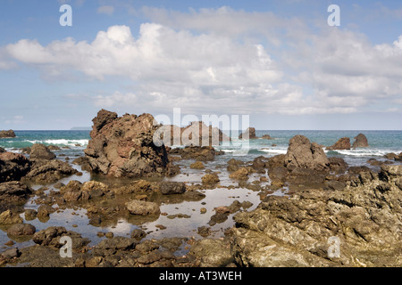 Costa Rica Osa Halbinsel Felsenküste Stockfoto