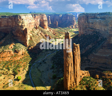 USA - ARIZONA: Spider Rock am Canyon de Chelly National Monument Stockfoto