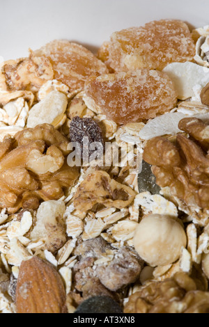 Getrockneten Früchten, Nüssen und Flocken Stockfoto