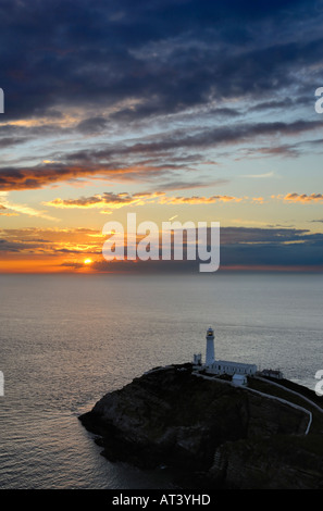 South Stack Leuchtturm heilige Insel Anglesey Wales Stockfoto
